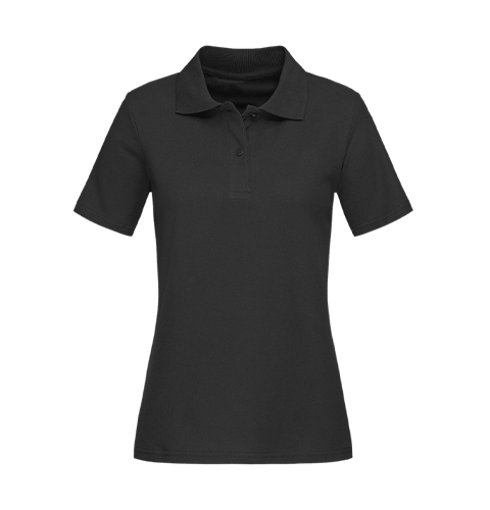 Black polo top womens sales